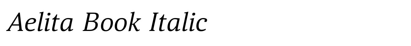 Aelita Book Italic